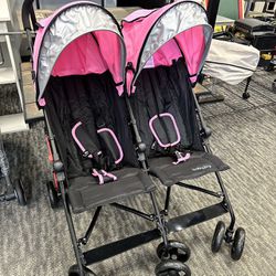 BABY JOY Double Light-Weight Stroller, Travel Foldable Design, Twin Umbrella Stroller