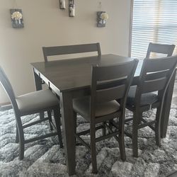 Nice Table Set W/bench and Chairs 