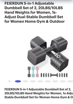 Adjustable Dumbbell Set For Women - Brand New