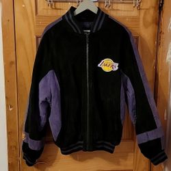 Vintage NBA Lakers jacket suede size medium genuine suede