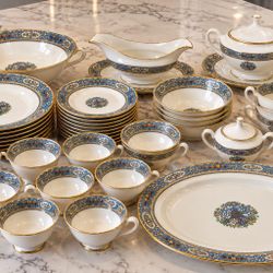 Lenox Autumn Fine China Complete Dinnerware Set – Gold Trim – Made in USA