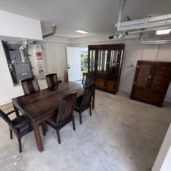 Antique Bernhardt Asian-Inspired Dining Room Set – Full Suite 10 pieces 