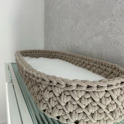 Crochet Handmade Baby Changing Basket 