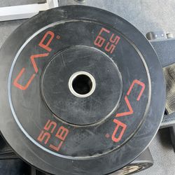 Pair Of 55lb Bumper Plates