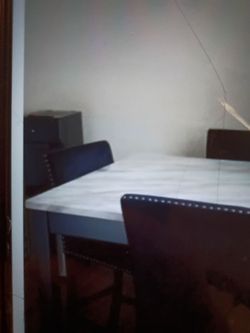 Marble kitchen table(no chairs)  marble coffee table not shown