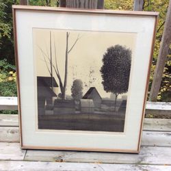 Merrill Chase Gallery- Robert Kipniss Backyard V Lithograph
