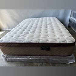  Queen Organic Cloud Comfort Euro Pillow Top Mattress Colchon 