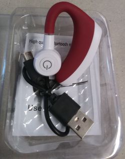 Easy Connect Red Bluetooth Earpiece