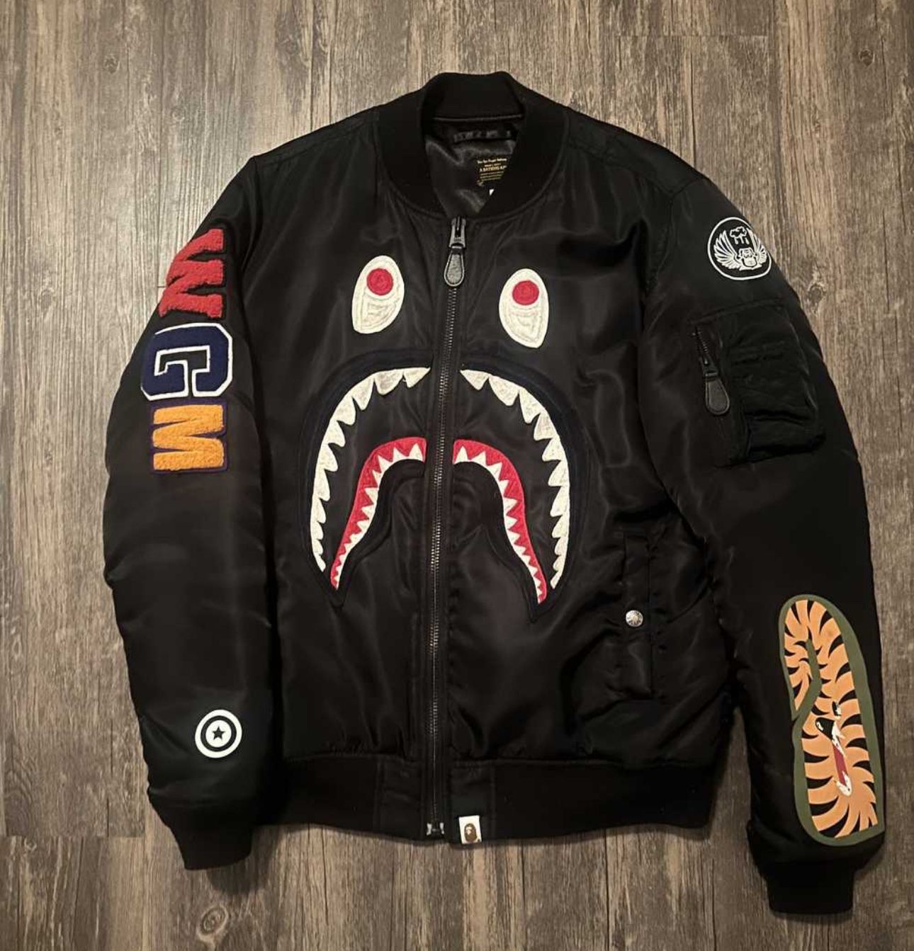 Bape Bomber jacket Bape Shark MA-1 Jacket Bape Bomber Jacket 