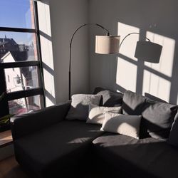 IKEA Sectional Grey Sleeper Couch 