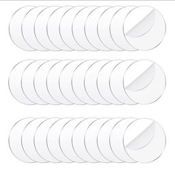 30 Clear Blank Acrylic Circles, Round Transparent Plastic Disc, Christmas Ornament for Art Projects, Painting, DIY.