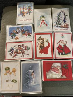 10 Pack Of 10 Christmas Cards And Enveolpes