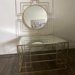 Mirror and table