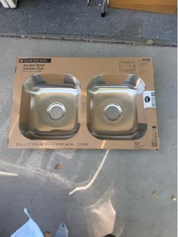 Glacier Bay 33 in. Drop-In 50/50 Double Bowl 22 Gauge Stainless Steel Kitchen Sink