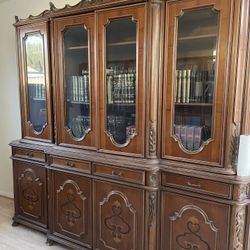 Vintage 2 Piece China Cabinet 