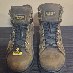 Georgia Boot 6 inch Steel Toe Work Boot - Mn(Sz 10.5 W)