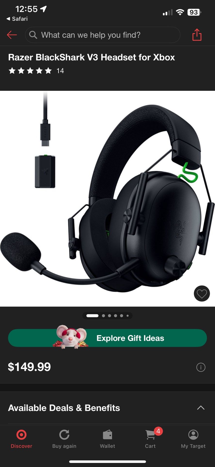 Razer Black shark V3 Headset For Xbox 