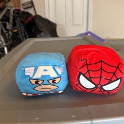 Captain America And Spider Man Plushies