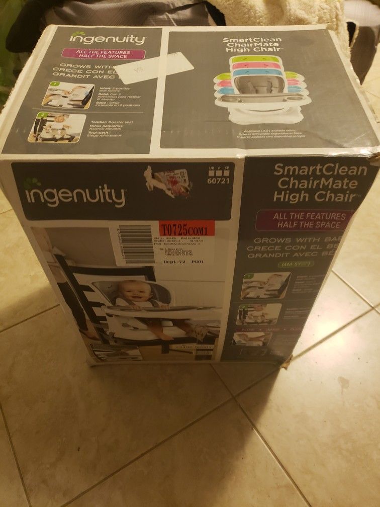 Engenuity Smart Clean Playmate High Chair (NEW IN BOX)