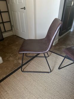 Faux leather chairs