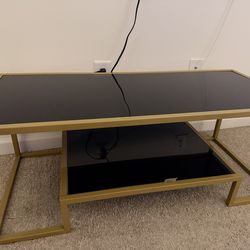 Black & Gold Living Room Table