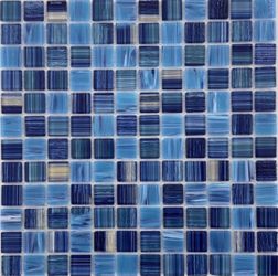 Blue Glass Mosaic Tile Sheet