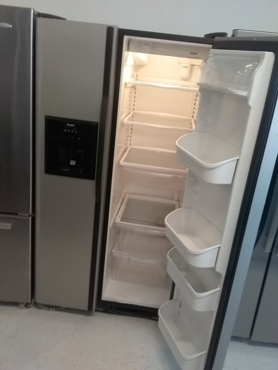 Kenmore side by side stainless steel refrigerator used good condition 90days warranty 🔥🔥🔥