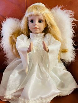 Vintage Praying Blonde Angel Doll