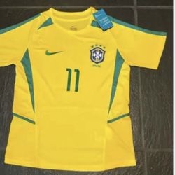 Retro Ronaldinho 2002 Brazil Home Jersey