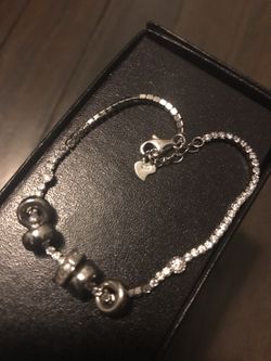 Silver charm bracelet