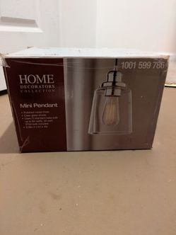 NEW Home Decorations Mini Pendant Chrome/Glass Light Fixture