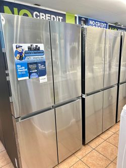 Samsung Flex Bespoke 23 cu. ft. Counter Depth 4-Door French Door Smart Refrigerator with Beverage Center