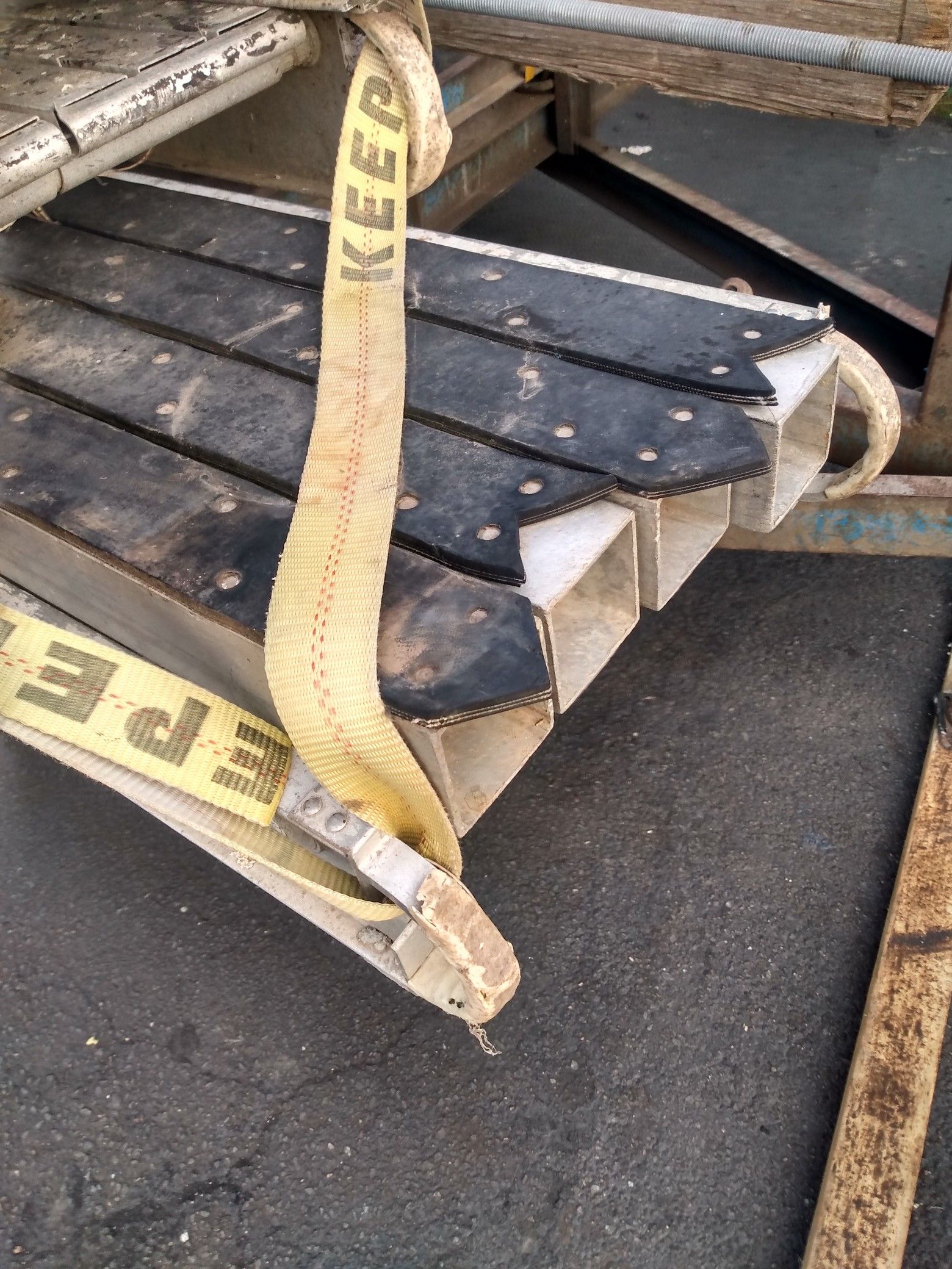 Pump Jack's and aluminum post four 26 foot Warner aluminum planks rated