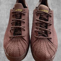 Adidas Pharrell Williams Superstar Primeknit Brown Mens 8.5 S42926 Human Race 