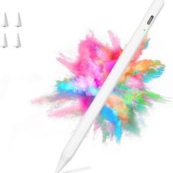 Stylus Pen for iPad 6th-11th Generation-Fast Charge Active Pencil Palm Reject Compatible with 2018-2025Apple iPad mini 5/6 Gen&iPad Pro 11"/12.9"/M4&i