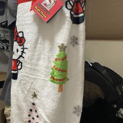 Hello Kitty Christmas Throw Blanket 