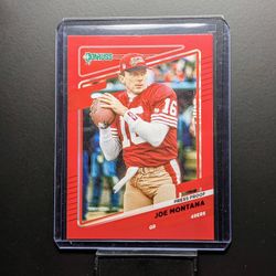 2021 NFL Donruss Football Joe Montana Press Proof Red No Helmet Variation