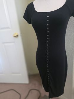 Black fitted dress in size S