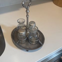 Pewter Salt And Pepper Tray $15 OBO