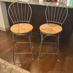2 x Metal Bar Stools