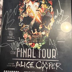 Motley Crue Autographed Final Tour Poster With JSA