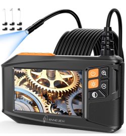 Dual-Lens Borescope with Light,Endoscope Camera with Light with 4.3" IPS Screen,1920P HD