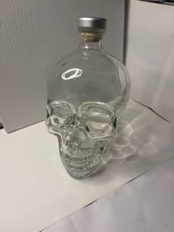 Empty Large Crystal Head Skull Bottle