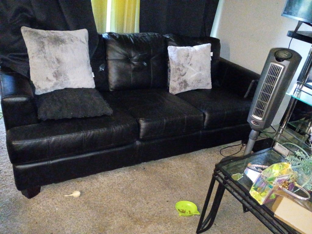 Black Leather Couch