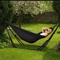 New In Box Portable Hammock with Stand Included 500lbs Weight Capacity