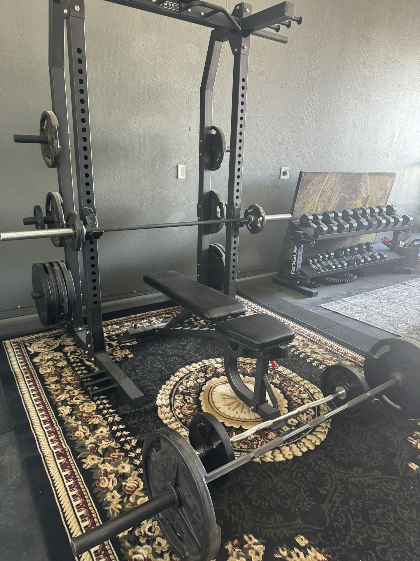 Rack Weight Set & Dumbbells 