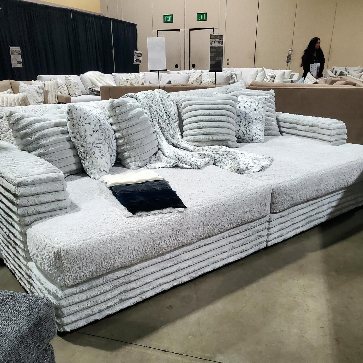 Sectional Sofa - Oversized Double Chaise - Super Plush And Comfortable Down Feather Cushions