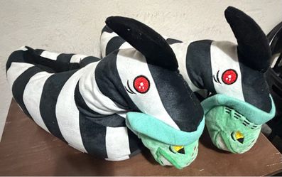 Beetlejuice sander plush slippers