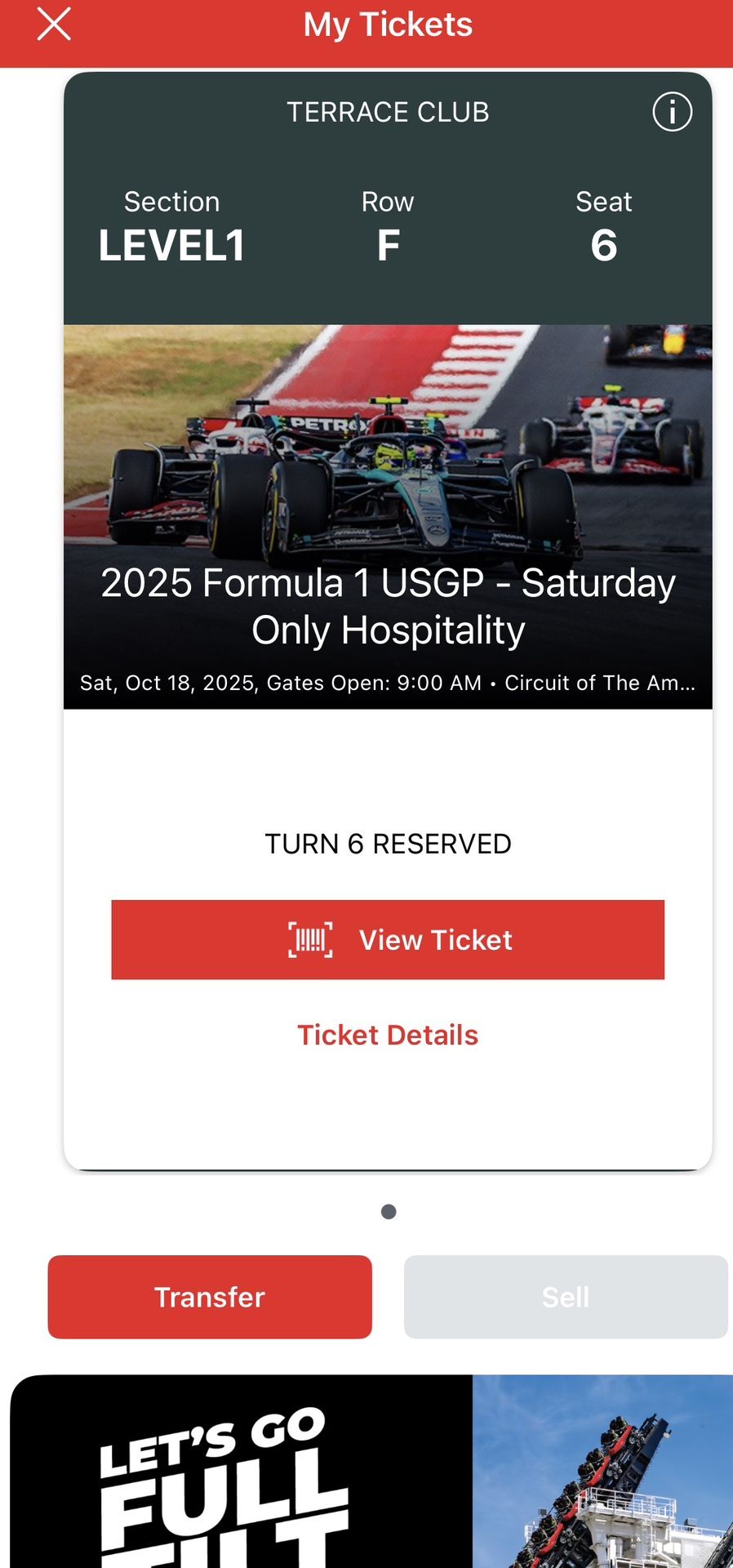 Saturday, Formula One, Austin Suite F1