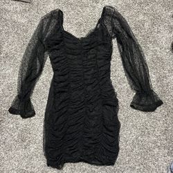 Haute Monde Lace black Long Sleeve Dress